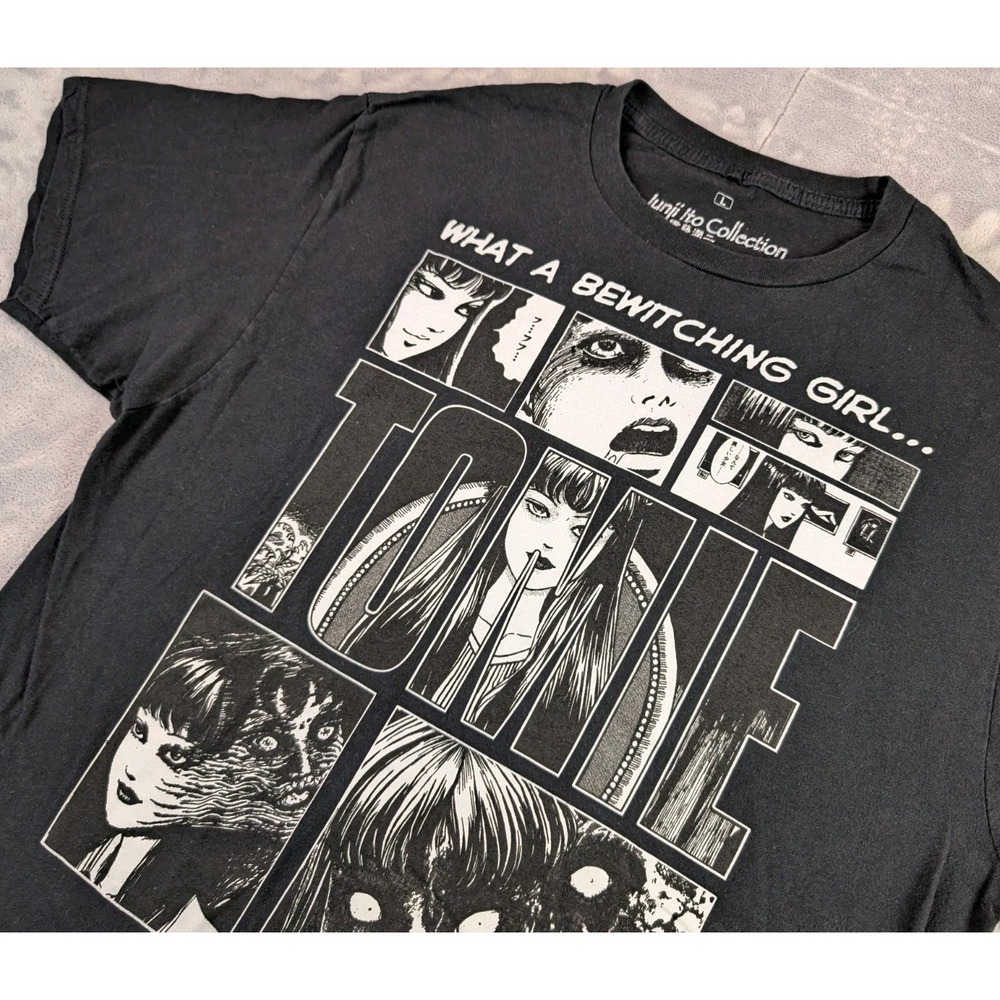 Junji Ito Collection Tomie T-Shirt Ripple Junction Crunchyroll Adult Black Large